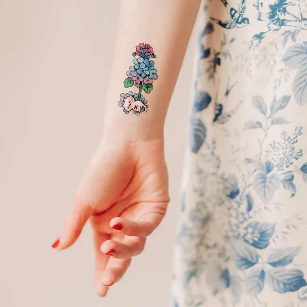 Shy Ones Tattoo Sheet on wrist.