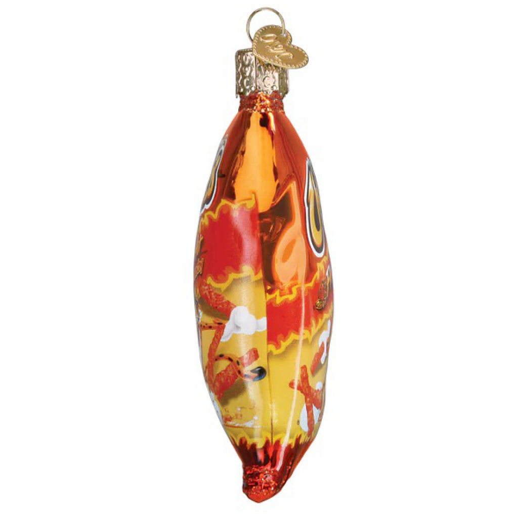 Side of Flamin' Hot Cheetos Ornament.