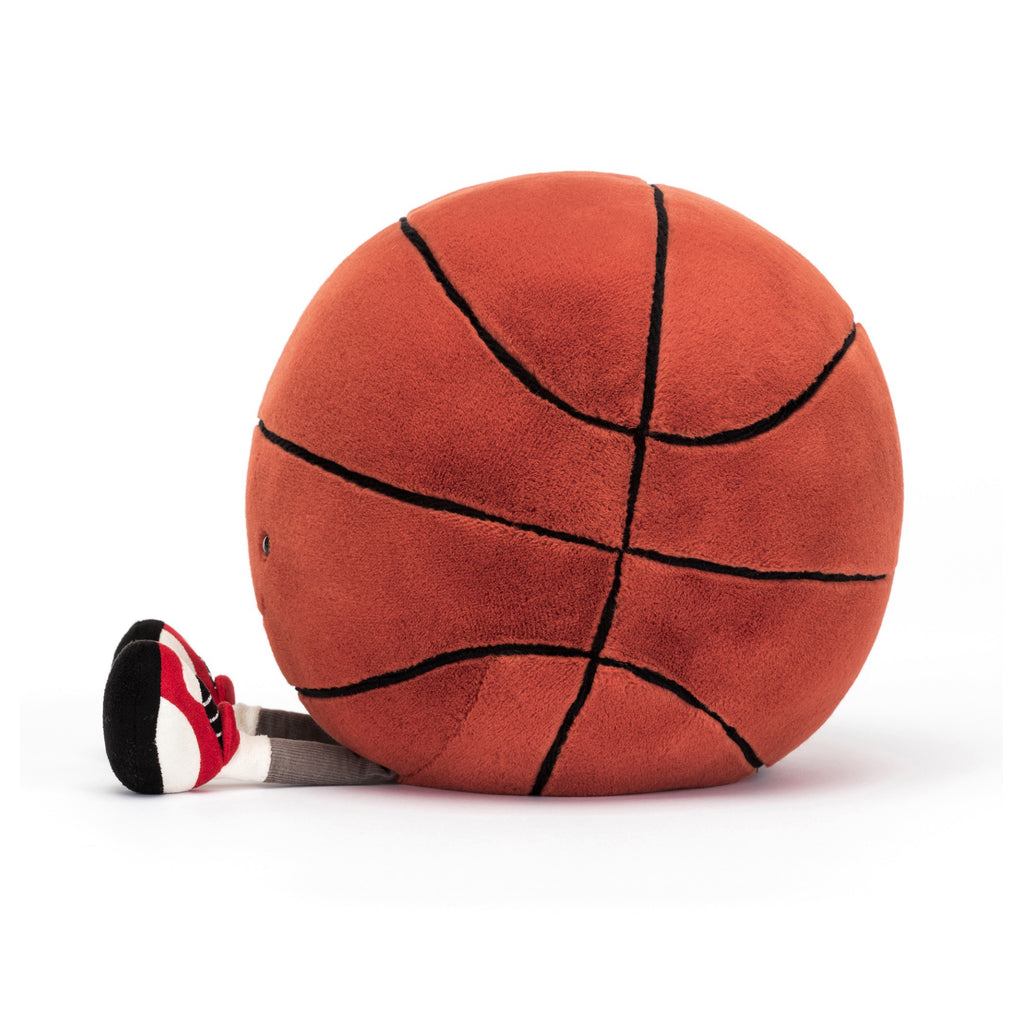 Side view of Jellycat basketball.