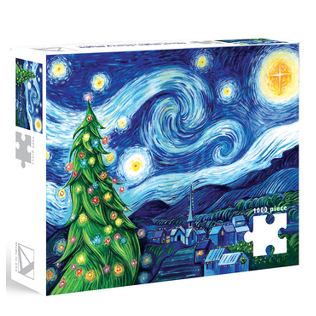 Silent Night Starry Night Holiday Jigsaw Puzzle Box