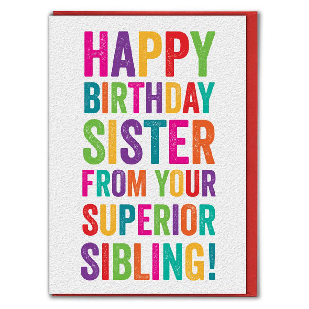 Sister From Superior Sibling Card