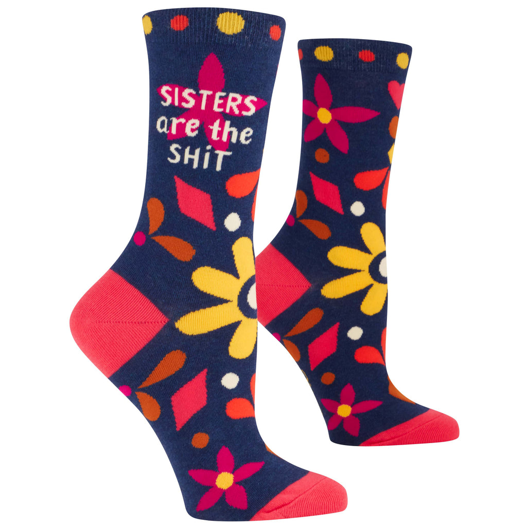 Sisters Are The Shit Crew Socks.