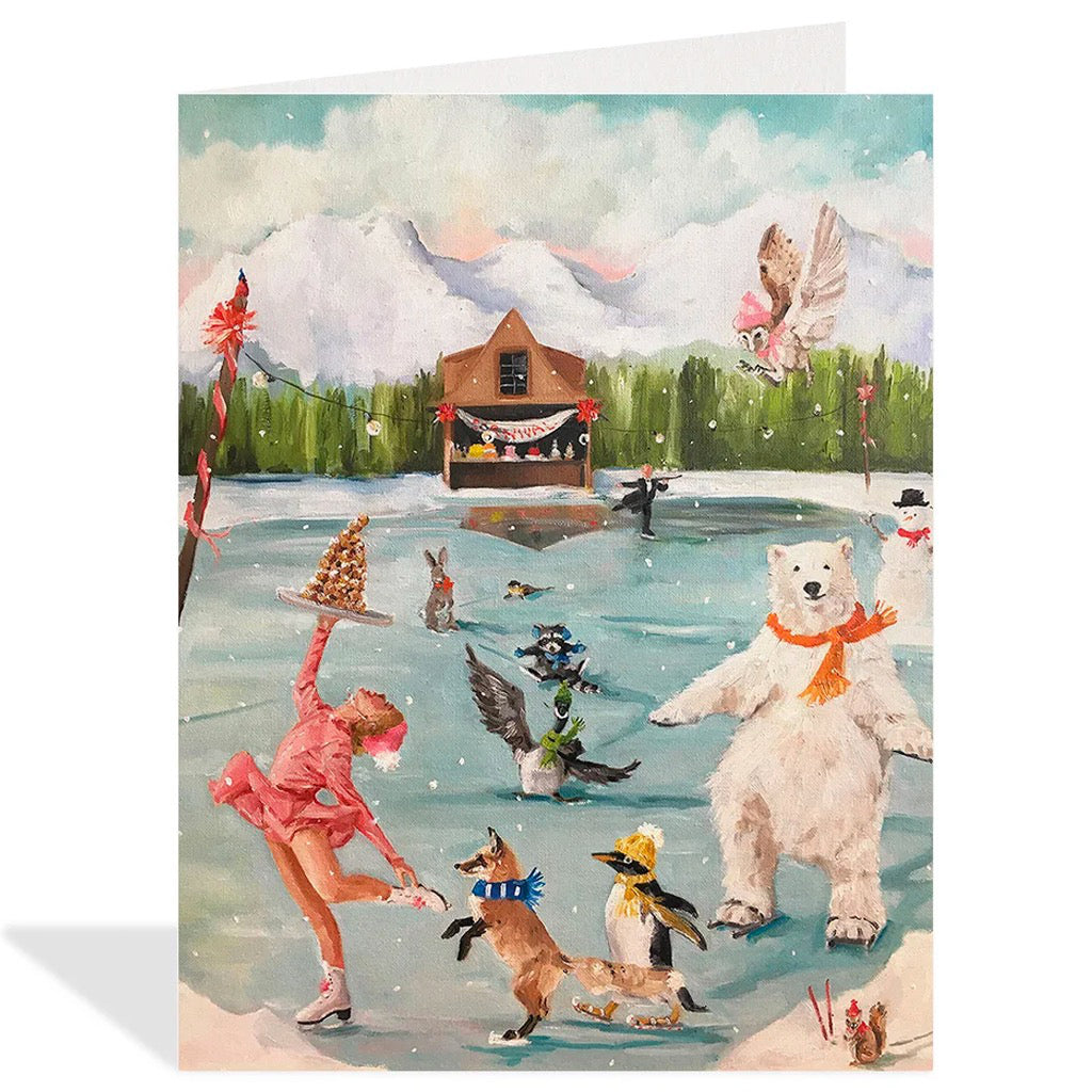 Skating Day Holiday Card.