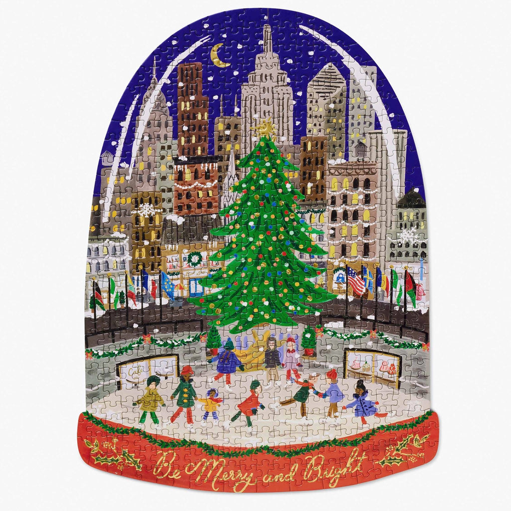 Skating In The City Holiday Jigsaw Puzzle