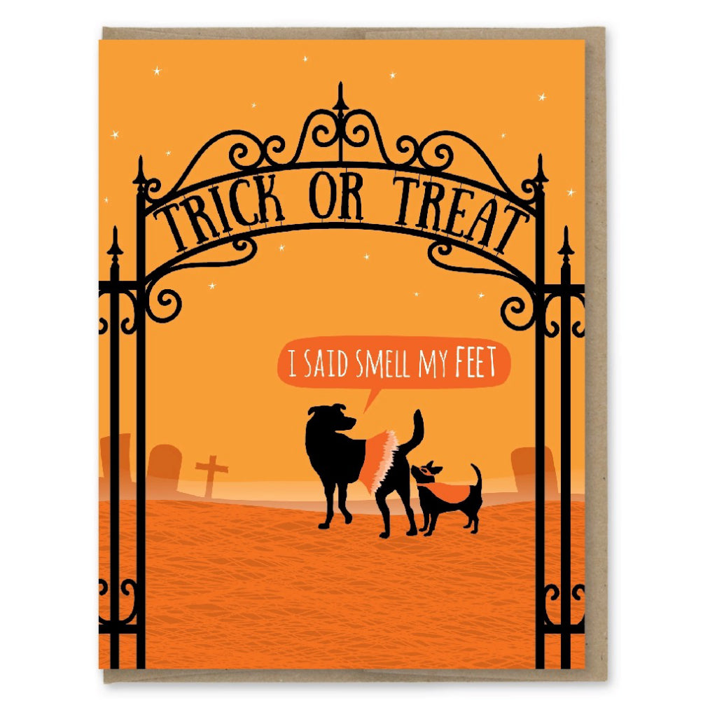 Smell My Feet Halloween Card