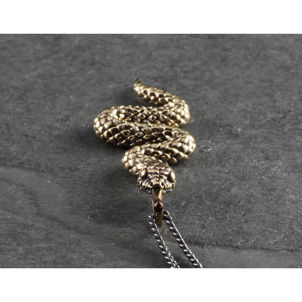 Snake Necklace Bronze Detail