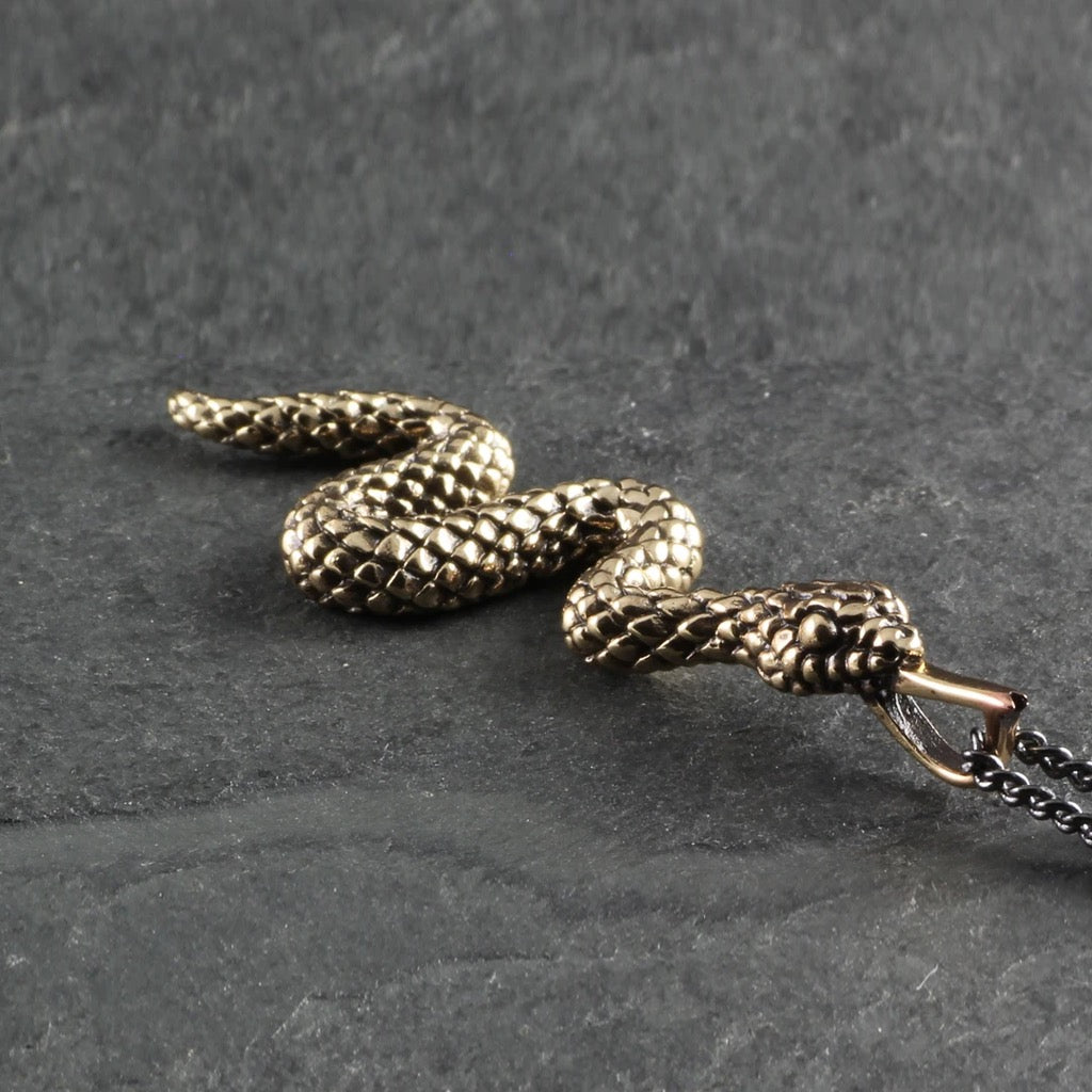 Snake Necklace Bronze