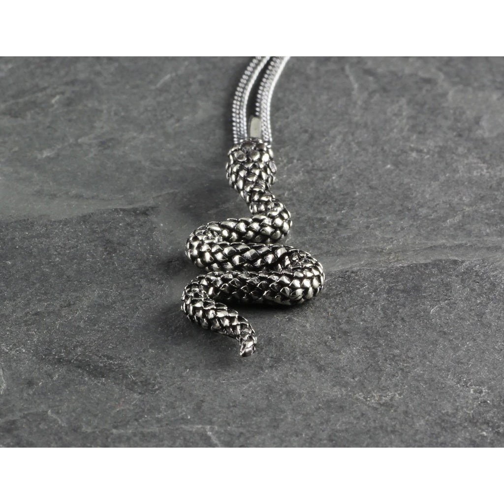 Snake Necklace Silver Back