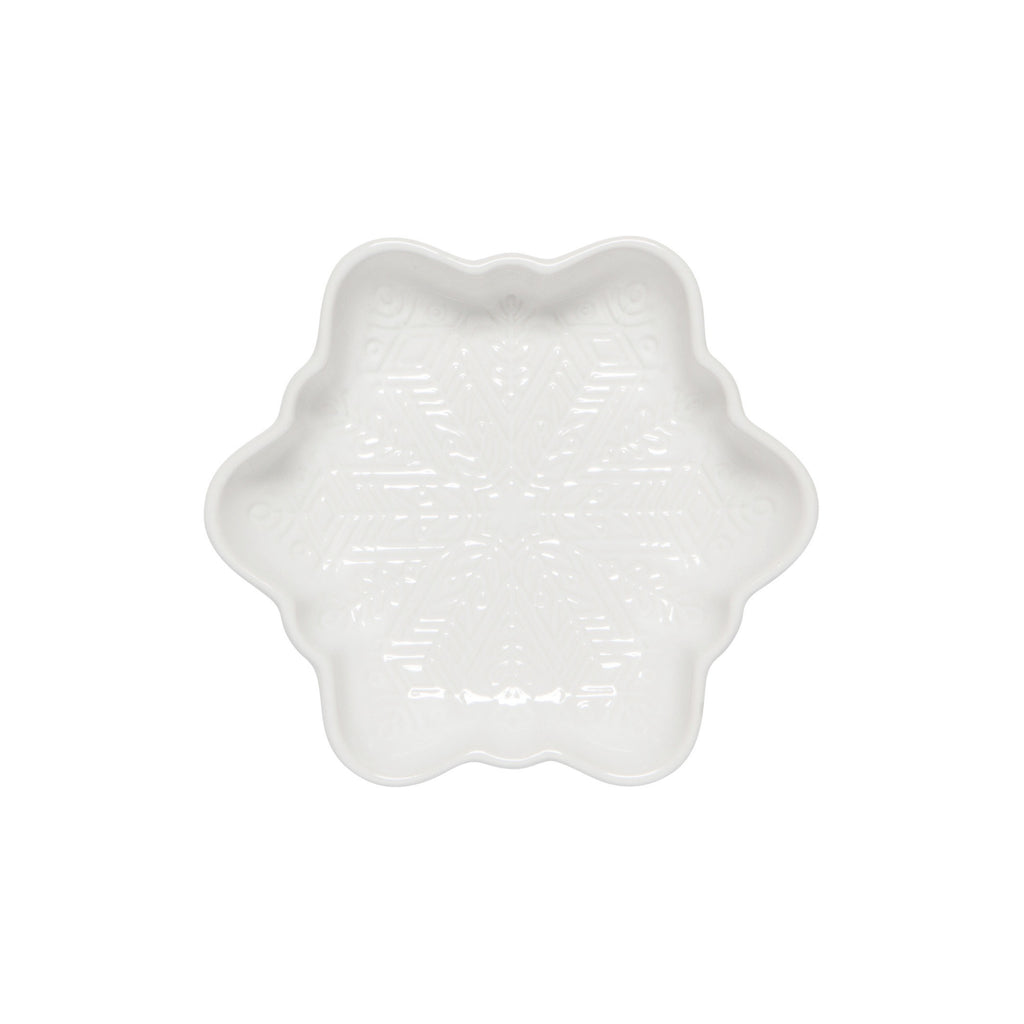 Snowflake Dipping Dishes White