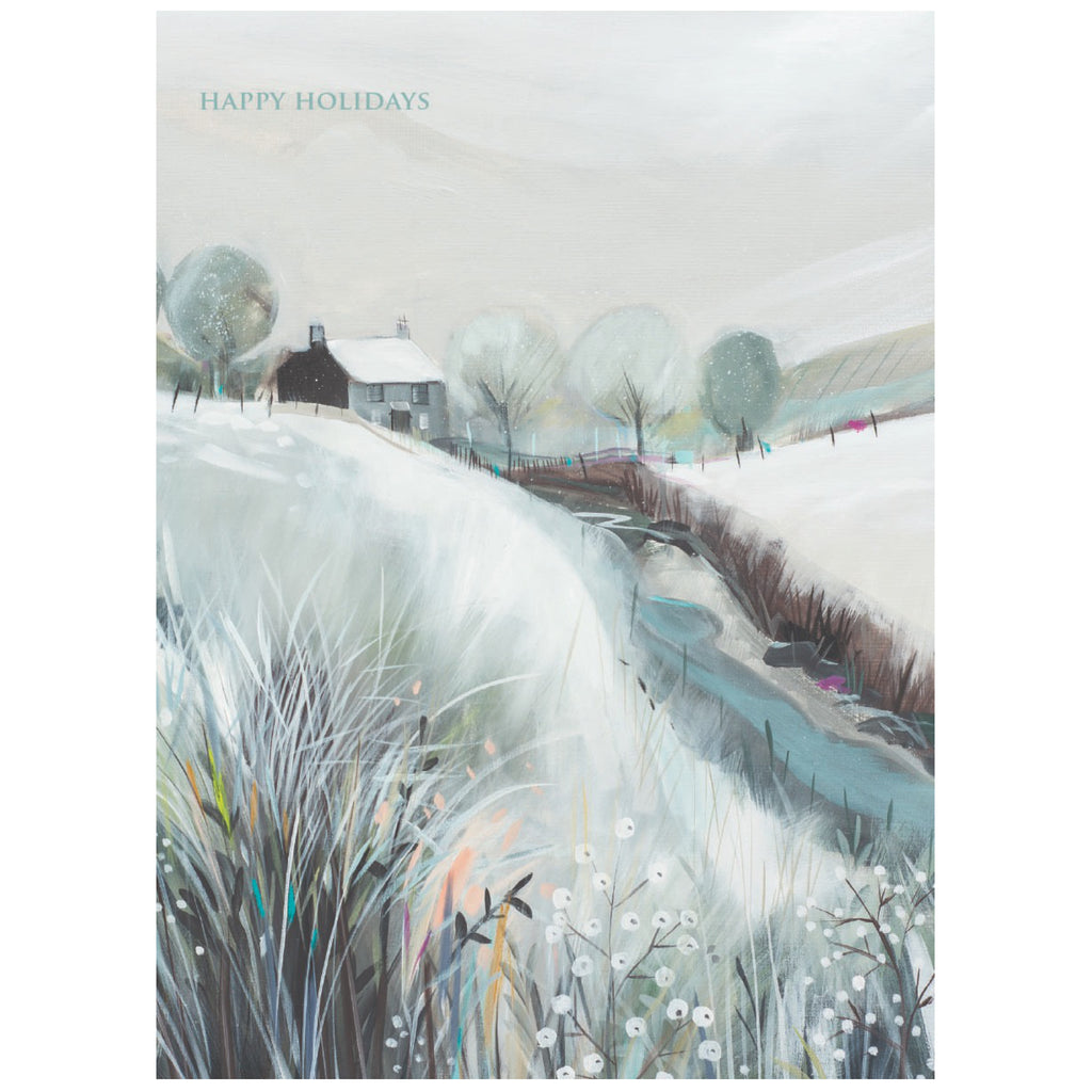 Snowy Landscape Holiday Card.
