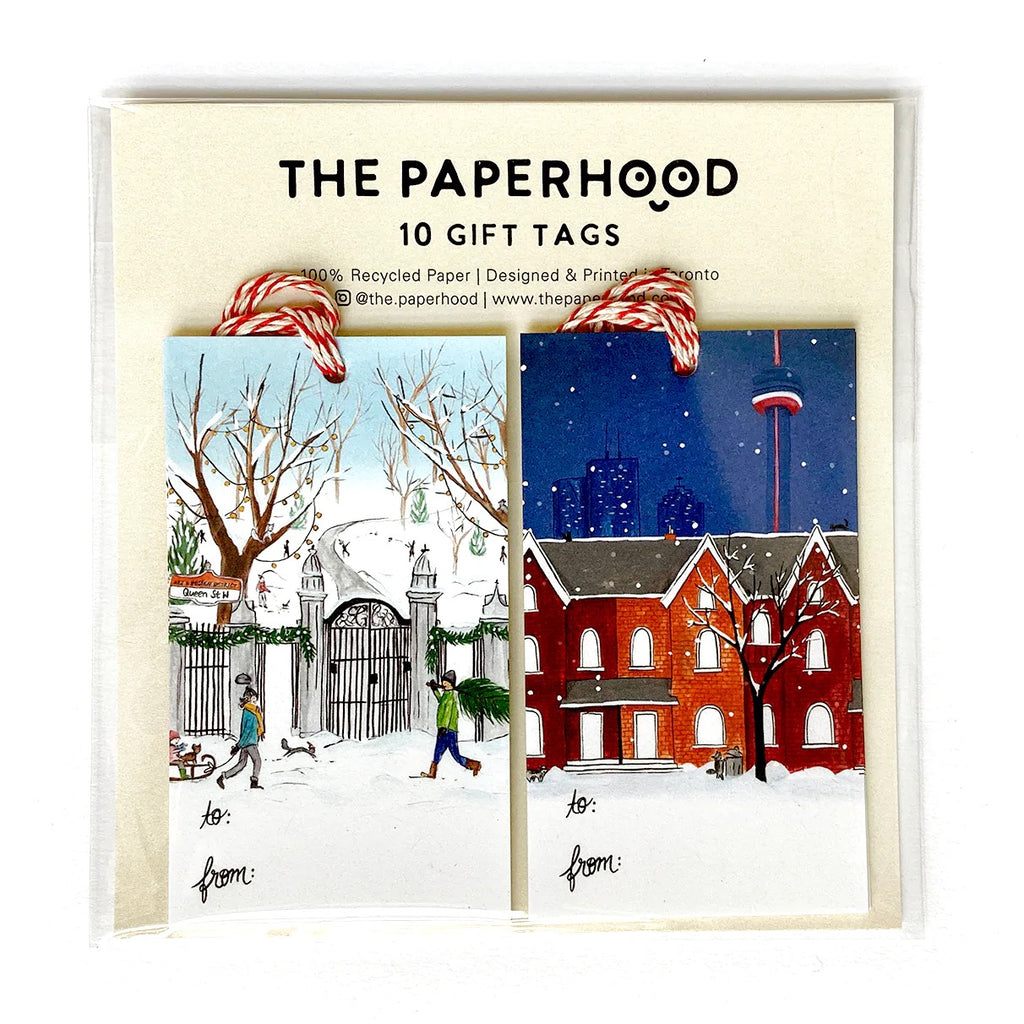 Snowy Night  Bellwoods Holiday Gift Tags Set of 10