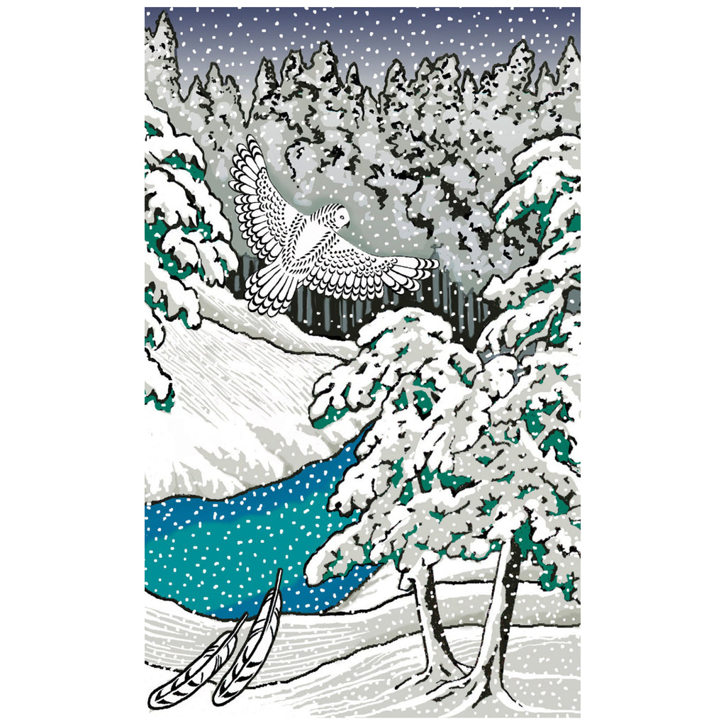 Snowy Night Boxed Christmas Cards with owl.