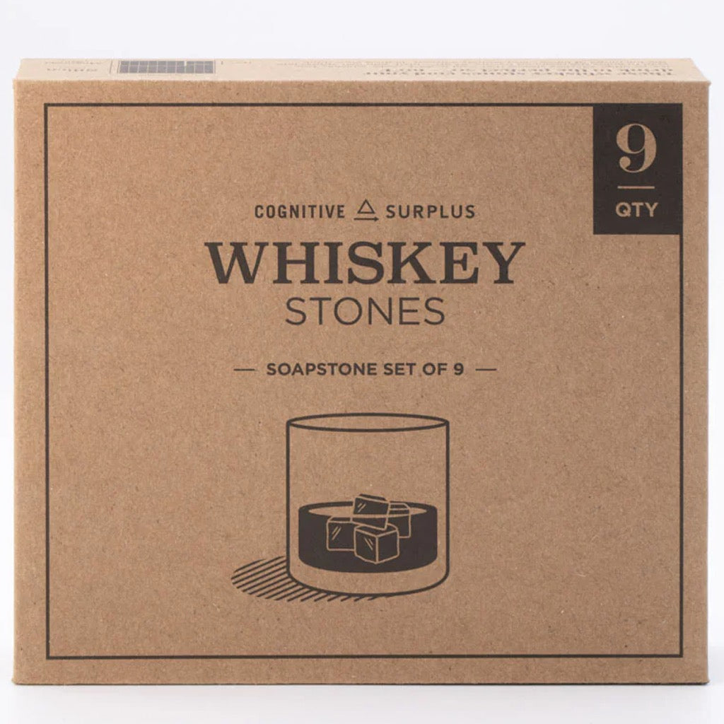 Soapstone Whiskey Stone Gift Set packaging.