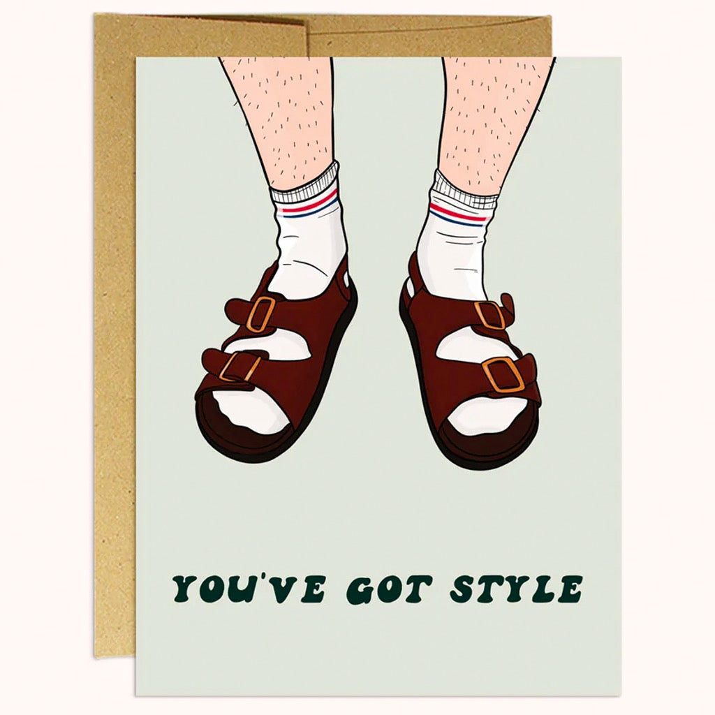 Socks & Sandals Dad Card.