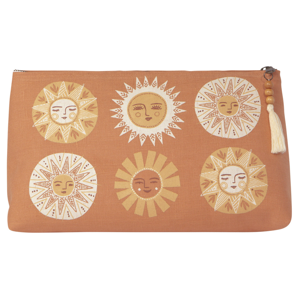 Soleil Large Linen Cosmetic Bag