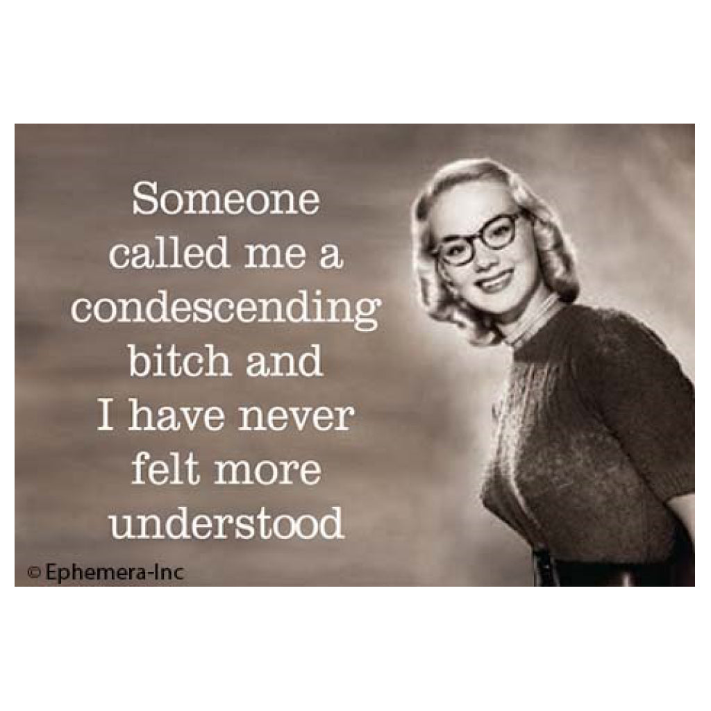 Someone Called Me A Condescending Bitch Magnet.