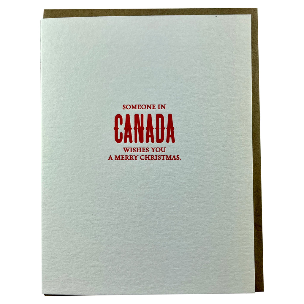 Someone In Canada Christmas Card