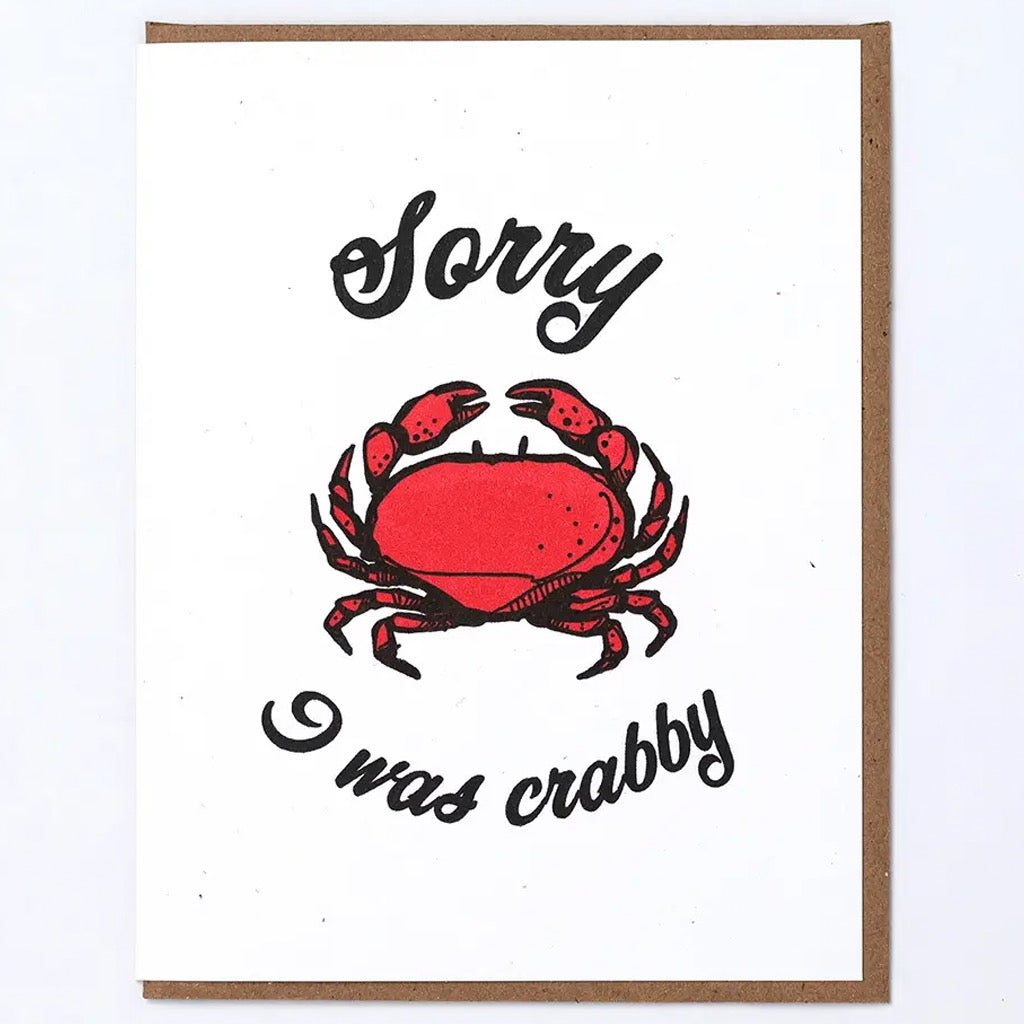 Sorry I Was Crabby Card