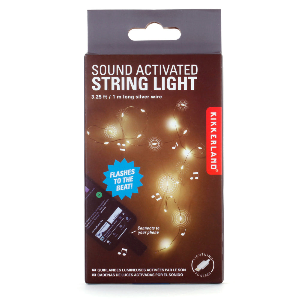 Sound Activated String Lights packaging.