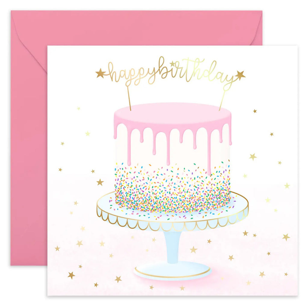 Sparkle Cake Birthday Card.