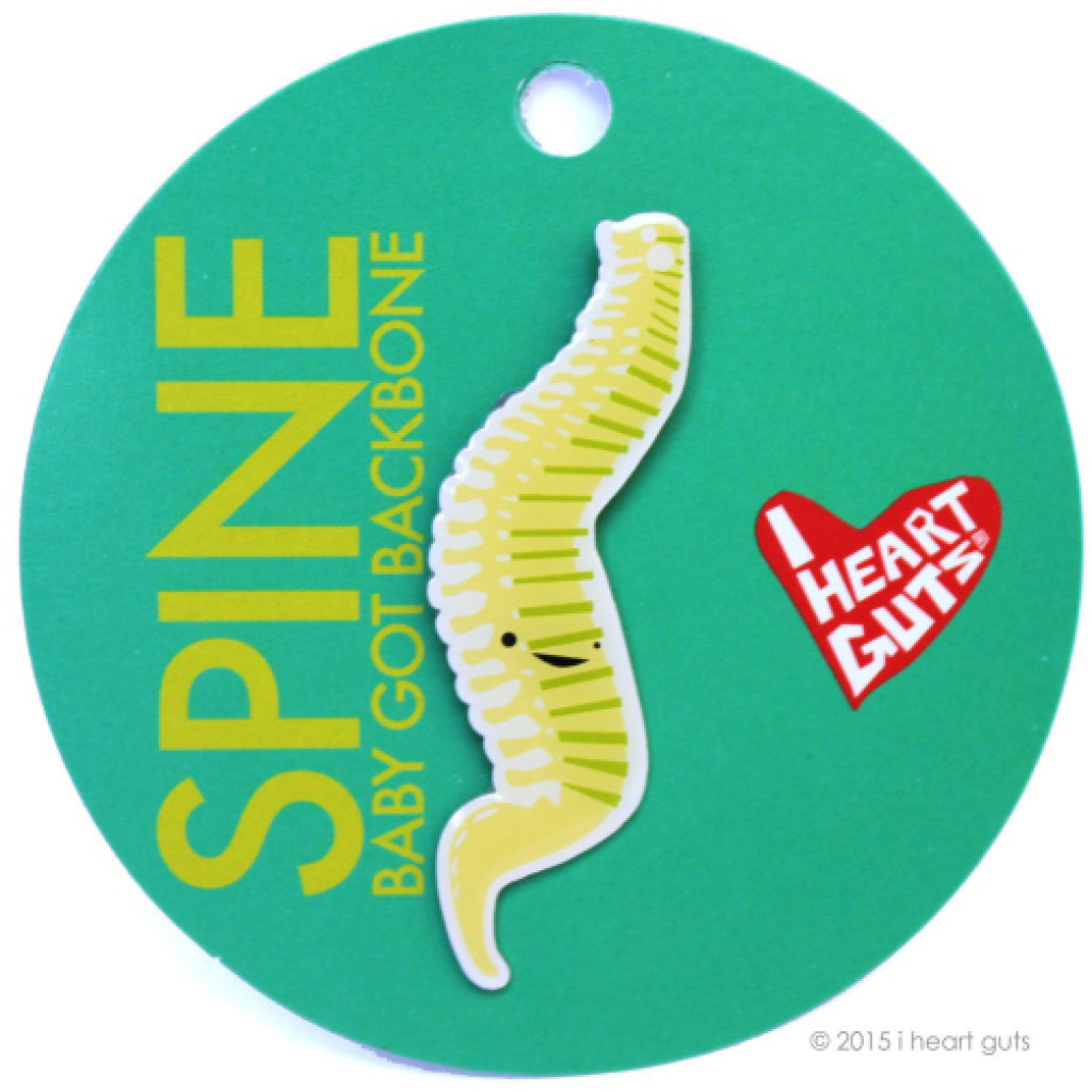 Spine Lapel Pin package