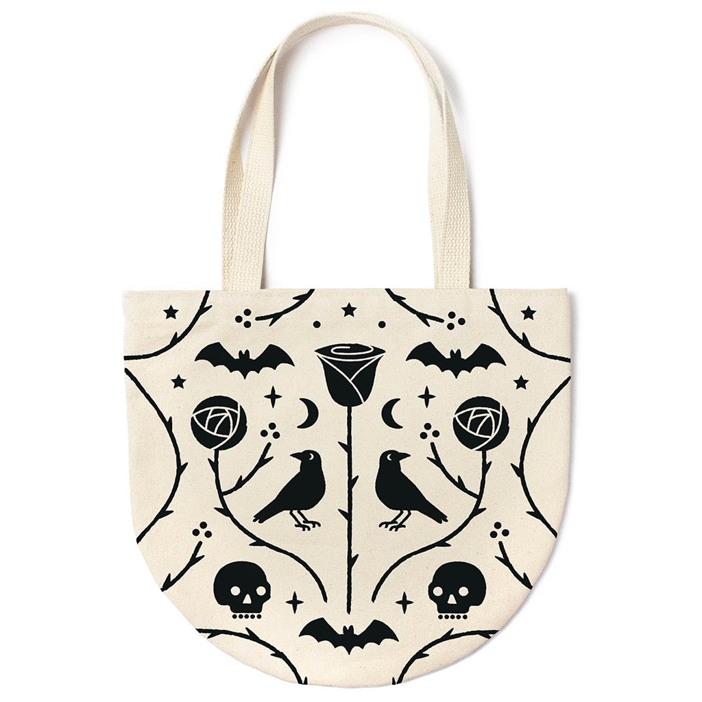 Spooky Floral Round Tote.