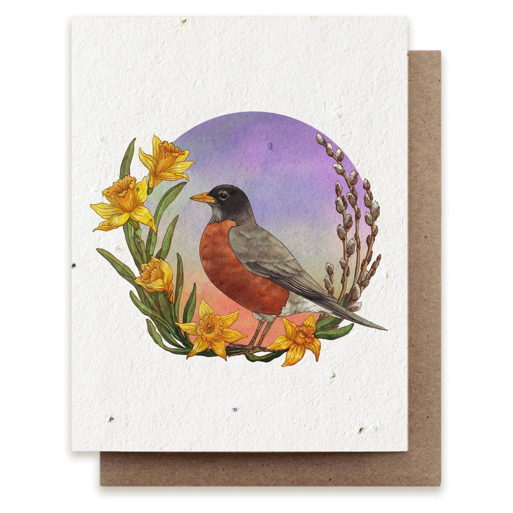 Spring Robin Seed Paper Card