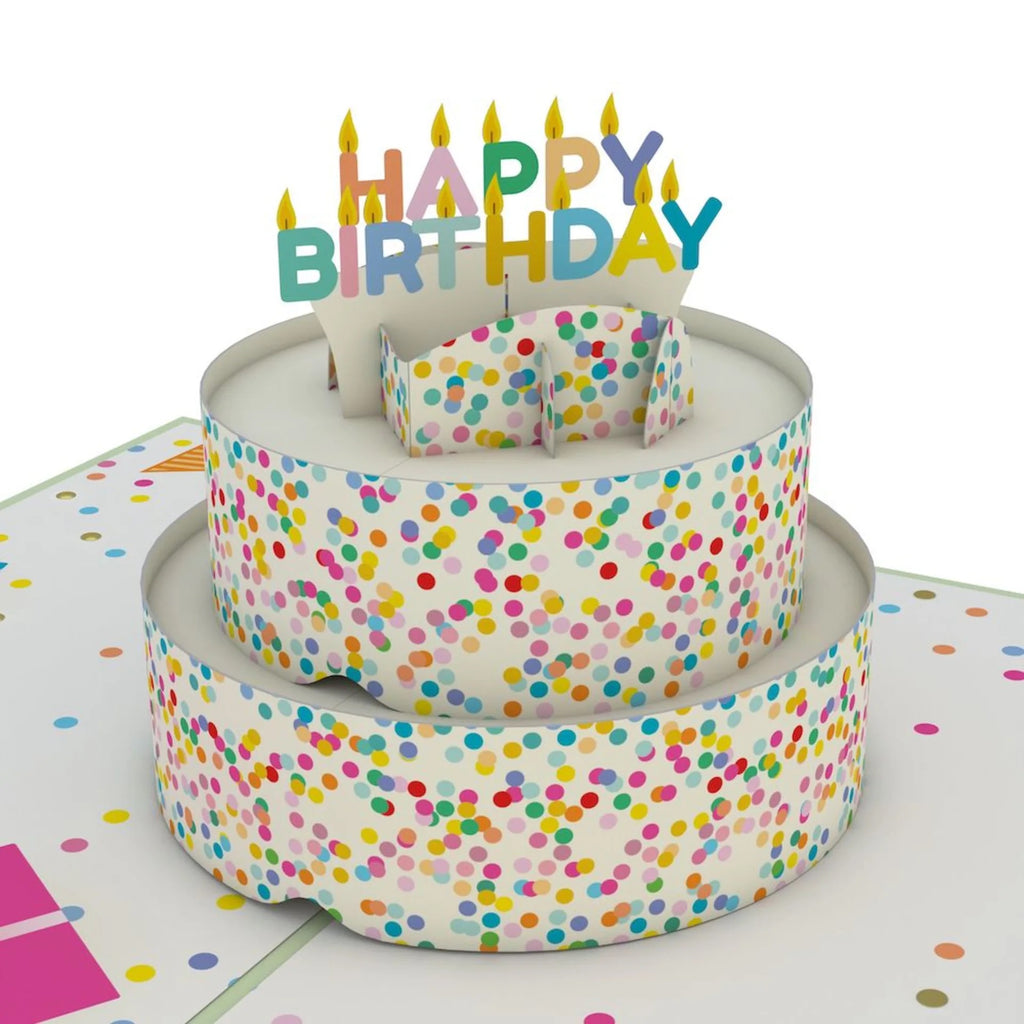 Sprinkles Birthday Cake Pop Up Card