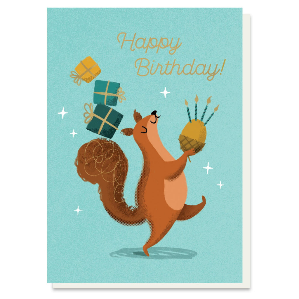 Squirrel With Nuts  Gifts Birthday Card