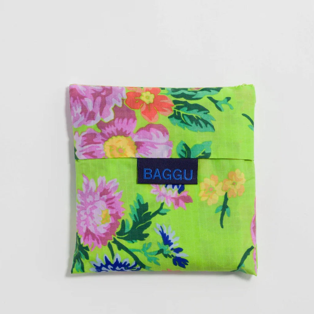 Standard Baggu Lime Rose folded.