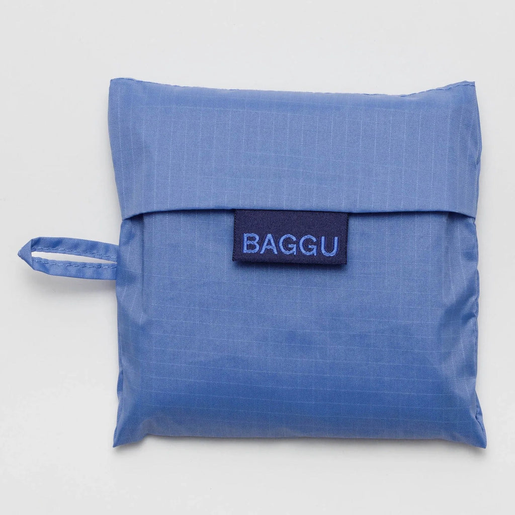 Standard Baggu Pansy Blue folded.