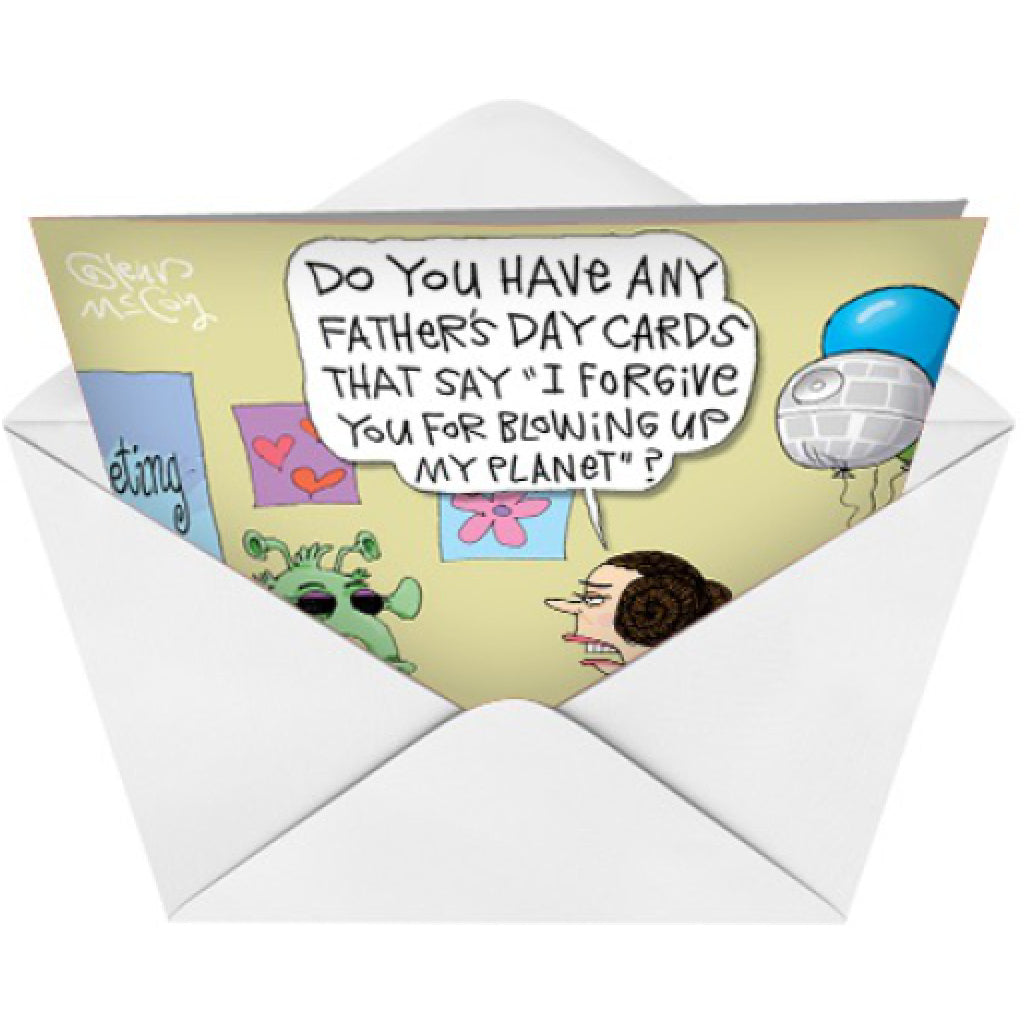 Star Wars Fathers Day Card envelope