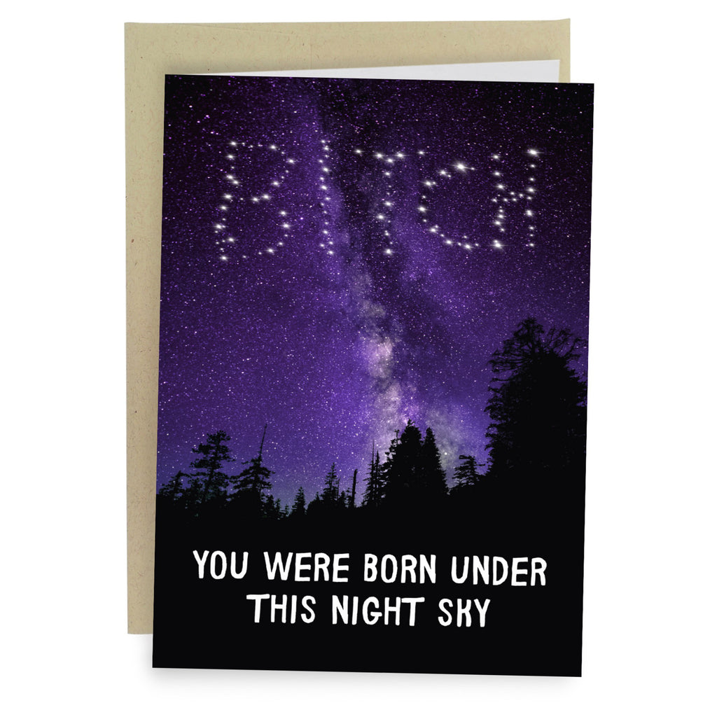Starry Bitch Nightsky Birthday Card