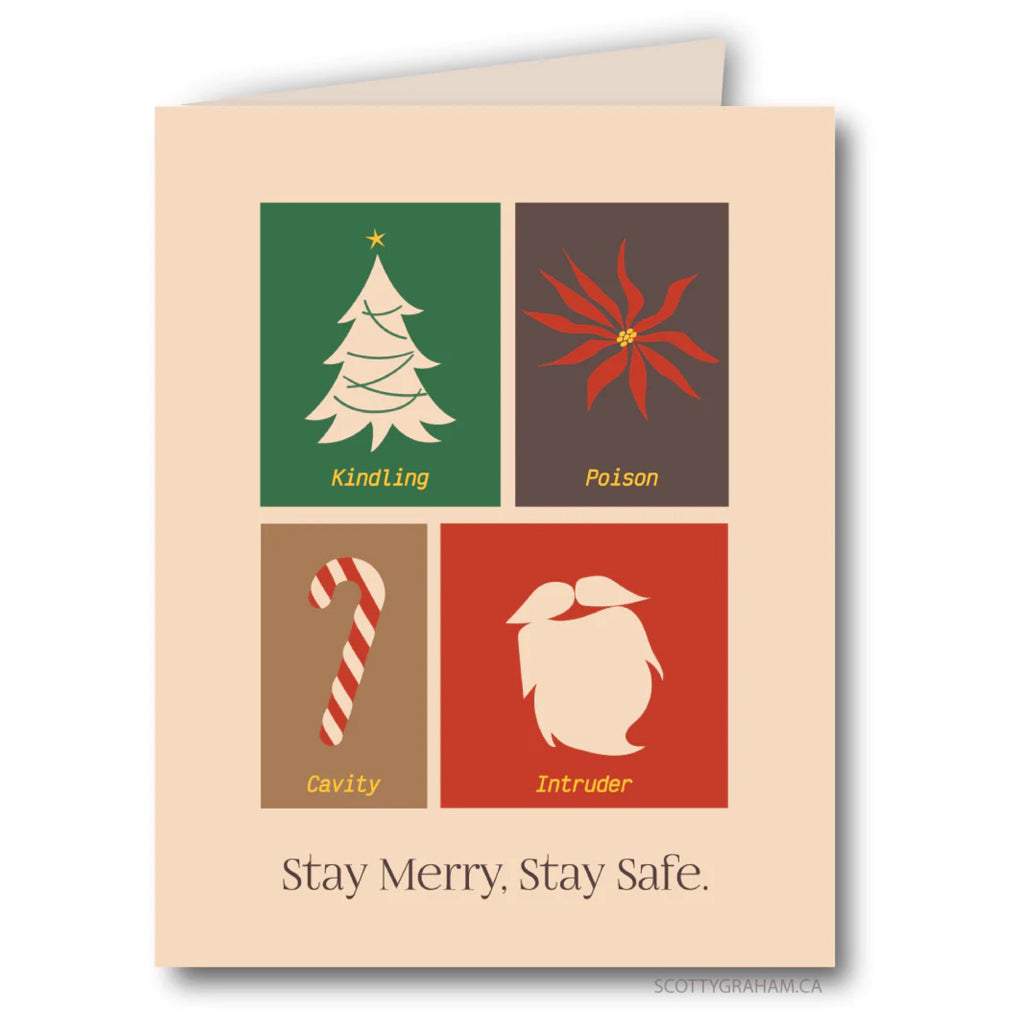 Stay Merry Stay Safe Christmas Card.