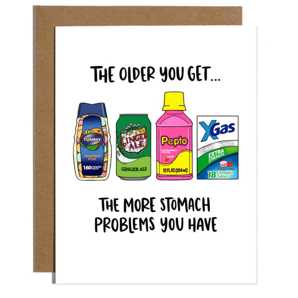 Stomach Problems Birthday Card | Brittany Paige – Outer Layer
