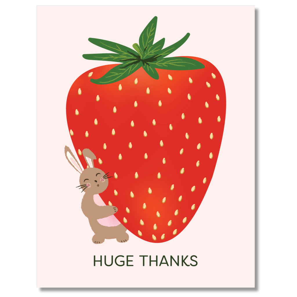 Strawberry Huge Thanks Card.