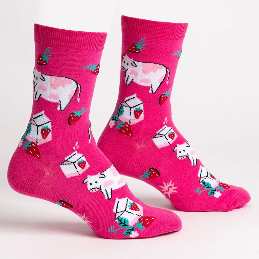 Strawberry Milk Women's Crew Socks.