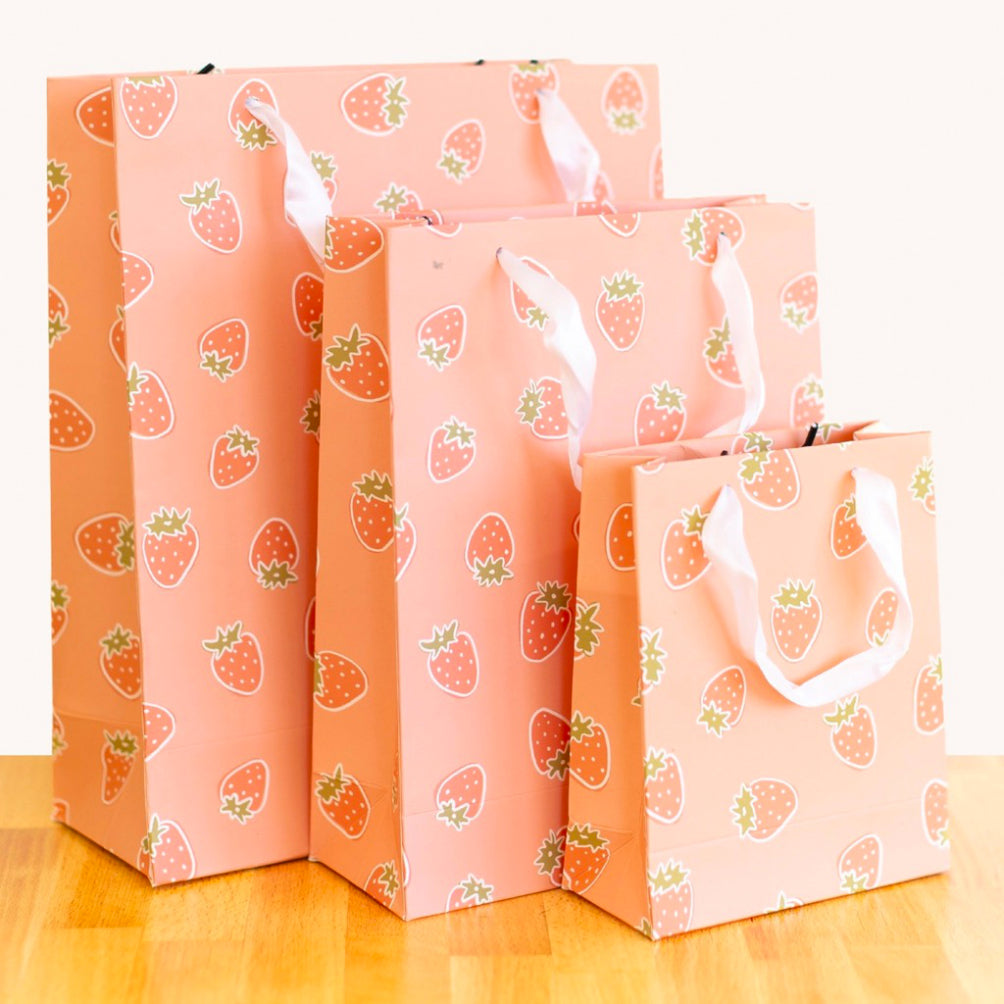 Strawberry Picking Extra Small Gift Bag.