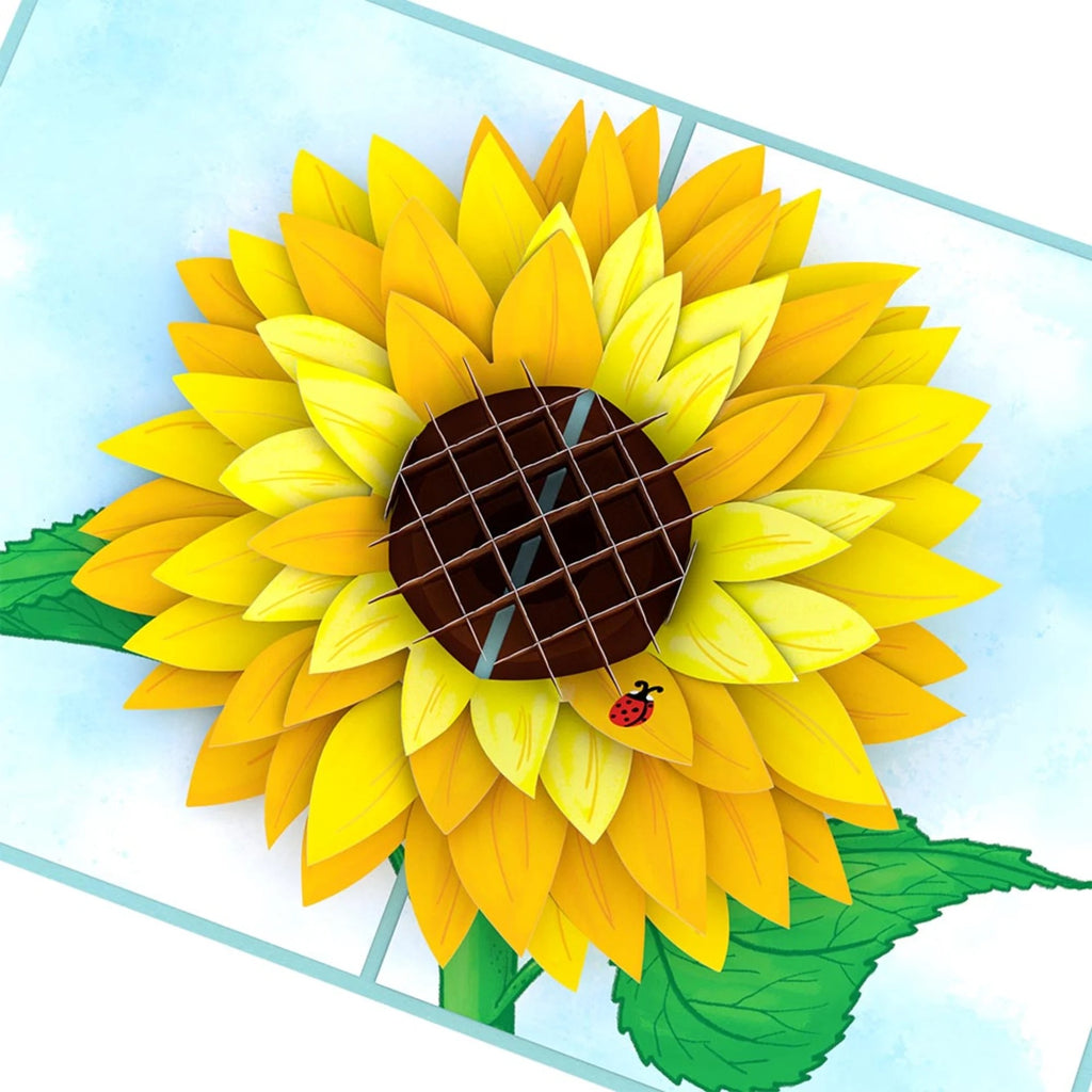 Sunflower Bloom 3D Pop Up Card Closeup