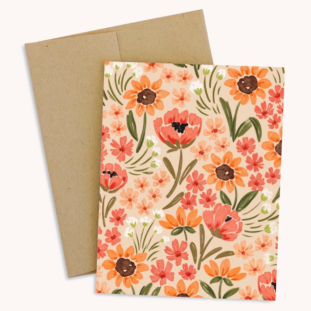 Sunny Poppies Greeting Card.