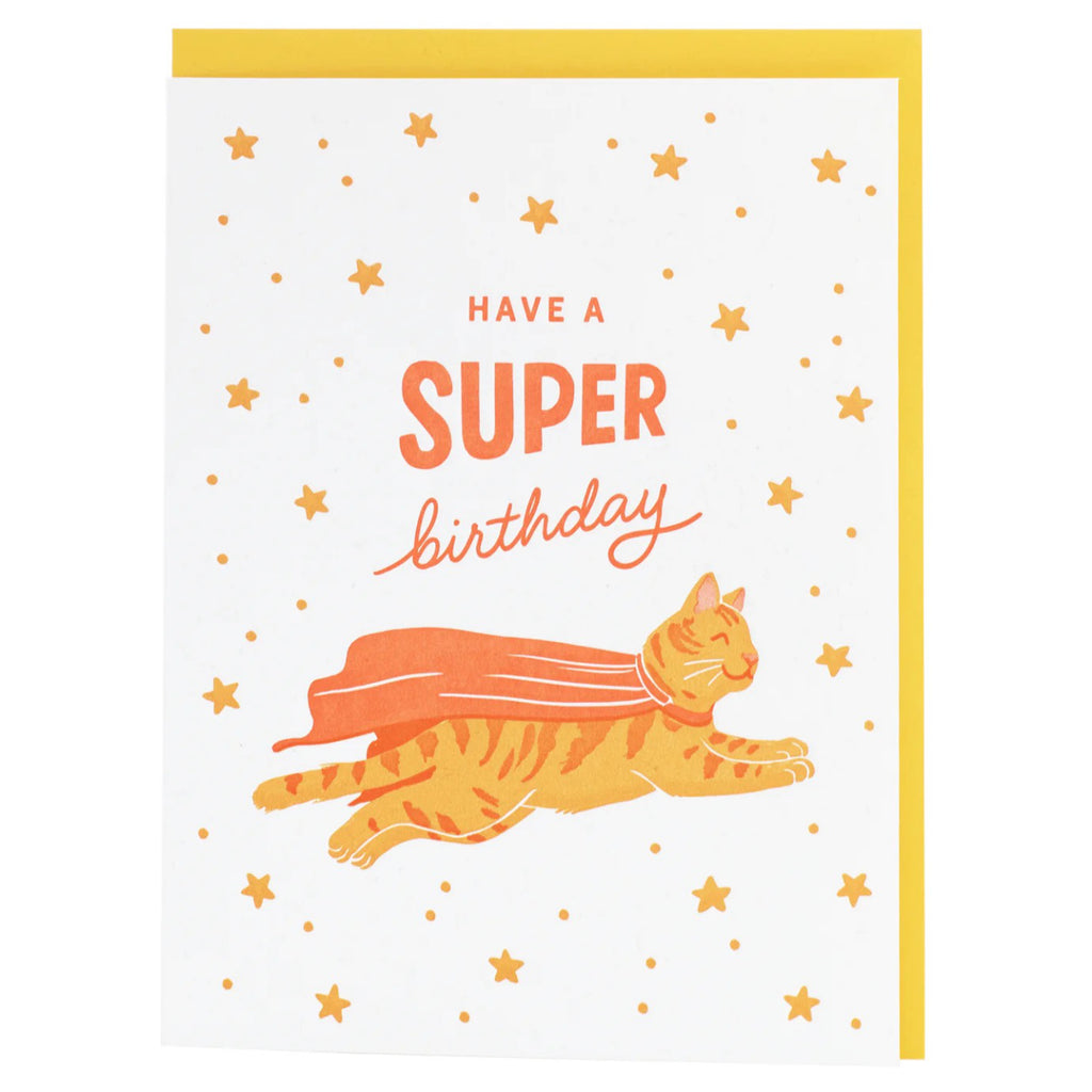 Super Cat Birthday Card.