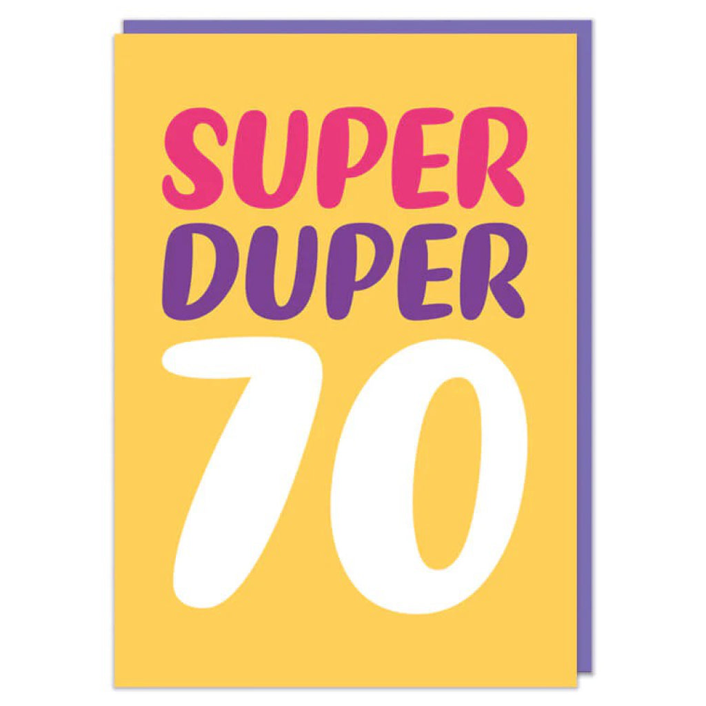 Super Duper 70 Greeting Card.