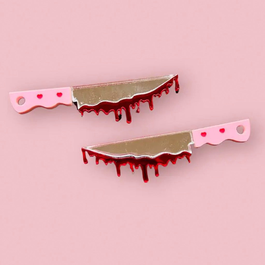Sweetheart Bloody Knife Earrings.