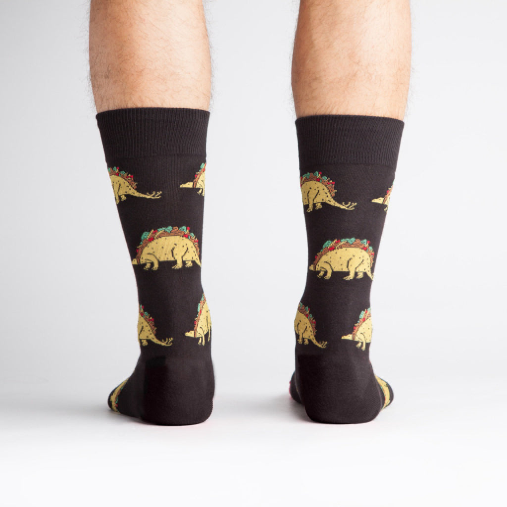 Tacosaurus Mens Crew Socks back