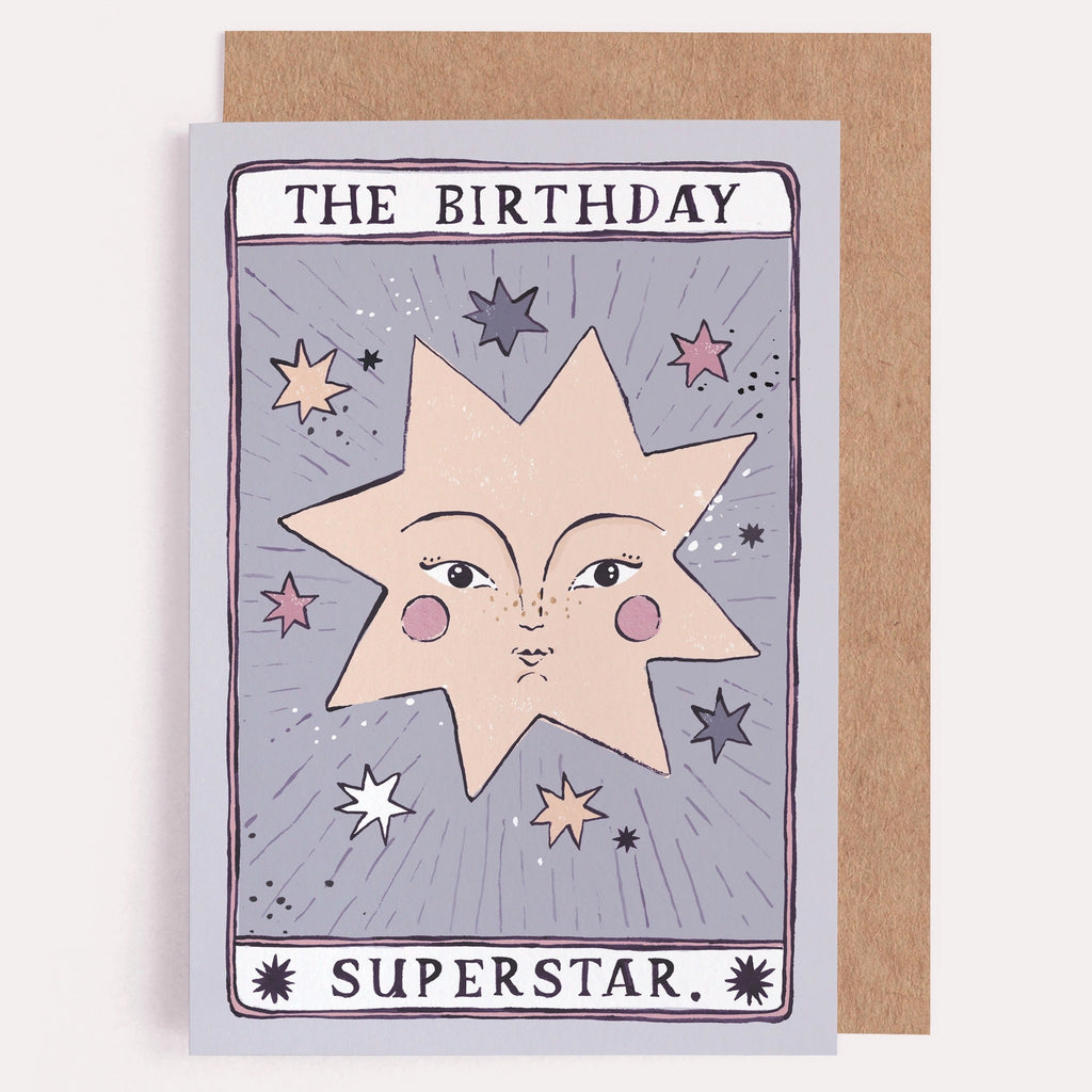 Tarot Superstar Birthday Card.