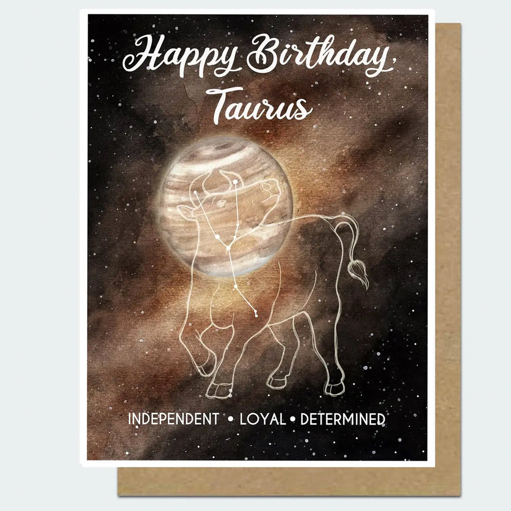 Taurus Astrology Birthday Card.