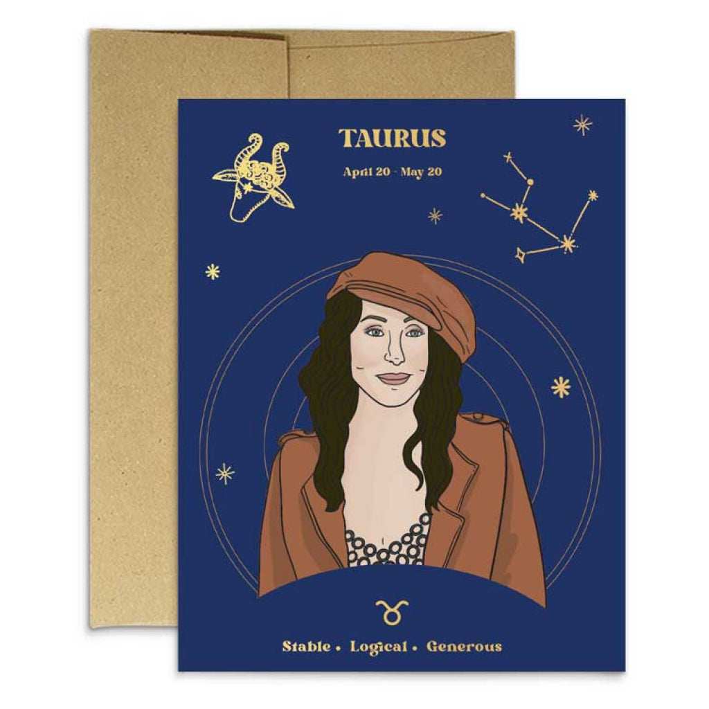 Taurus Star Sign Pop Culture Zodiac Card