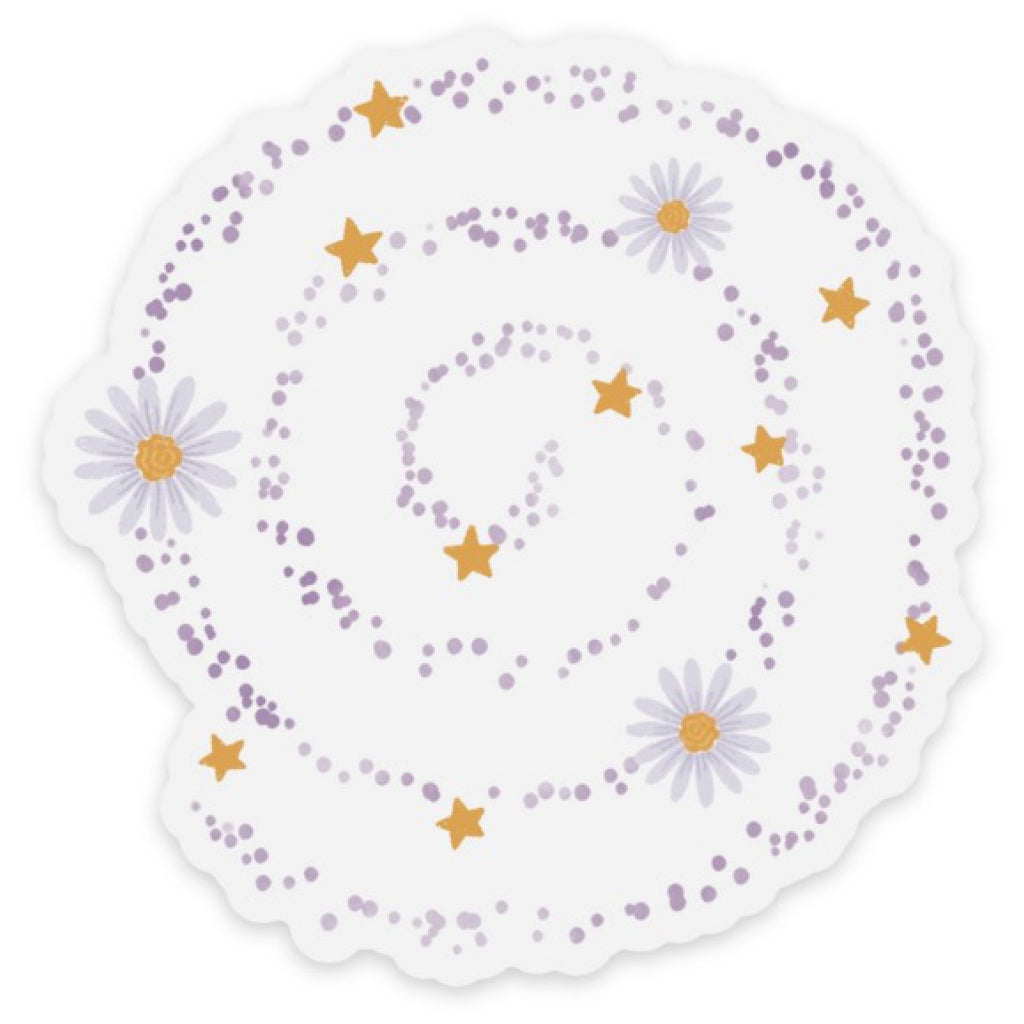 Taylor Swift Inspired Clear Lavender Spiral Sticker.