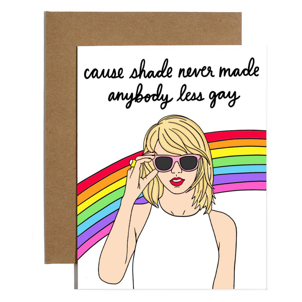 Taylor Swift Shade Pride Card | Brittany Paige – Outer Layer