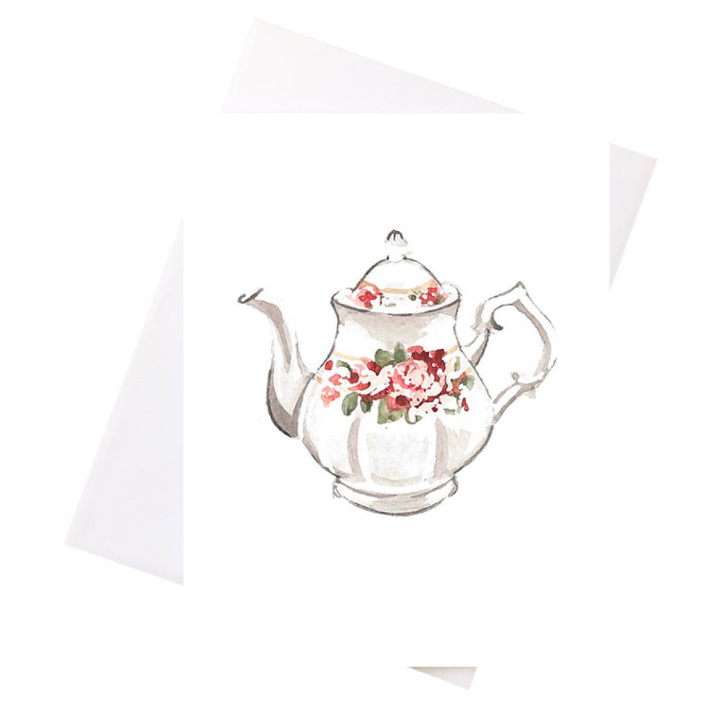 Tea Pot Watercolour Card